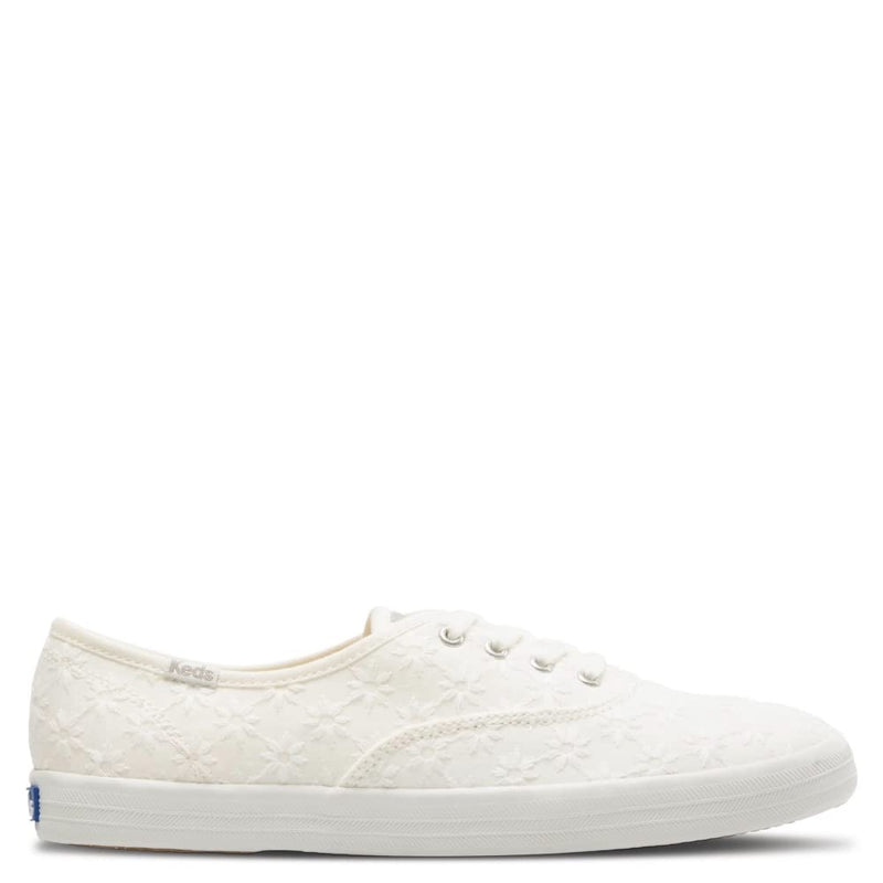 Keds Champion Original - Women's White Starburst Eyelet Shoe Deals Outlet