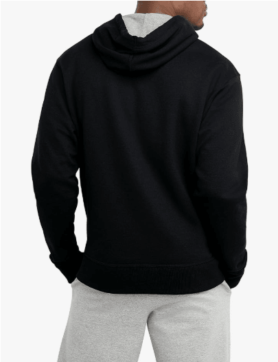 Champion Powerblend Fleece Pullover Hoodie Black - Classic Script Logo XXL 738994450791 Shoe Deals Outlet