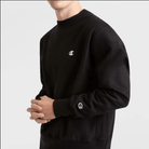 Champion Reverse Weave Crewneck Sweater Black - C Logo Small 090563357420 Shoe Deals Outlet