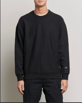 Champion Sweatshirt Heritage Fleece Crew Black Medium 617914483135 Shoe Deals Outlet