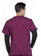 Cherokee Mens Scrubs Workwear Professionals Tuckable V - Neck Top Wine Large 737314936953 Shoe Deals Outlet