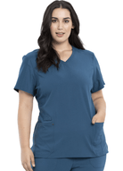 Cherokee Scrubs iFlex V - Neck Top Caribbean Blue Medium 194661140462 Shoe Deals Outlet