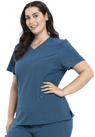 Cherokee Scrubs iFlex V - Neck Top Caribbean Blue Medium 194661140462 Shoe Deals Outlet