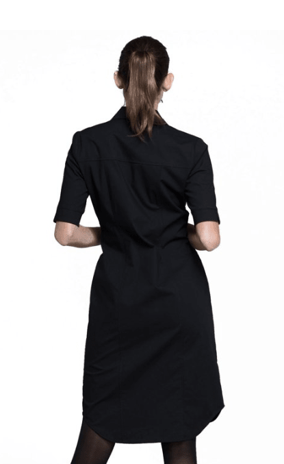 Cherokee Scrubs Workwear Professionals Dress Button Front Black Medium 737314850006 Shoe Deals Outlet