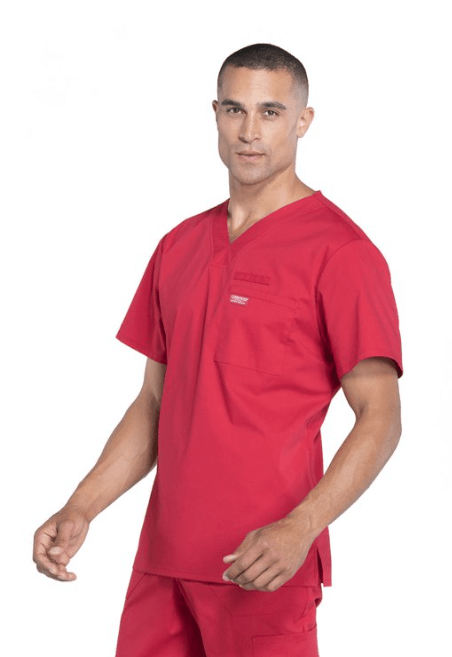 Cherokee Scrubs Workwear Professionals Tuckable V - Neck Top Red 2XL 737314870639 Shoe Deals Outlet
