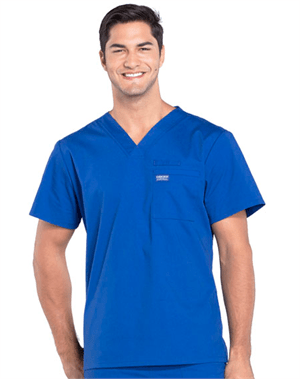 Cherokee Workwear Professionals Tuckable V - Neck Top Galaxy Blue Medium 737314881093 Shoe Deals Outlet