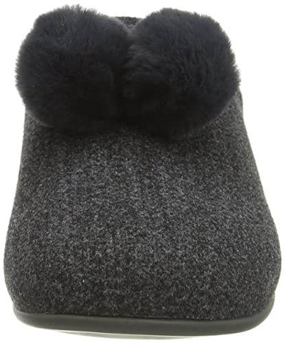 FitFlop Chrissie Pom Pom Slippers - Women's Pewter Grey Shoe Deals Outlet