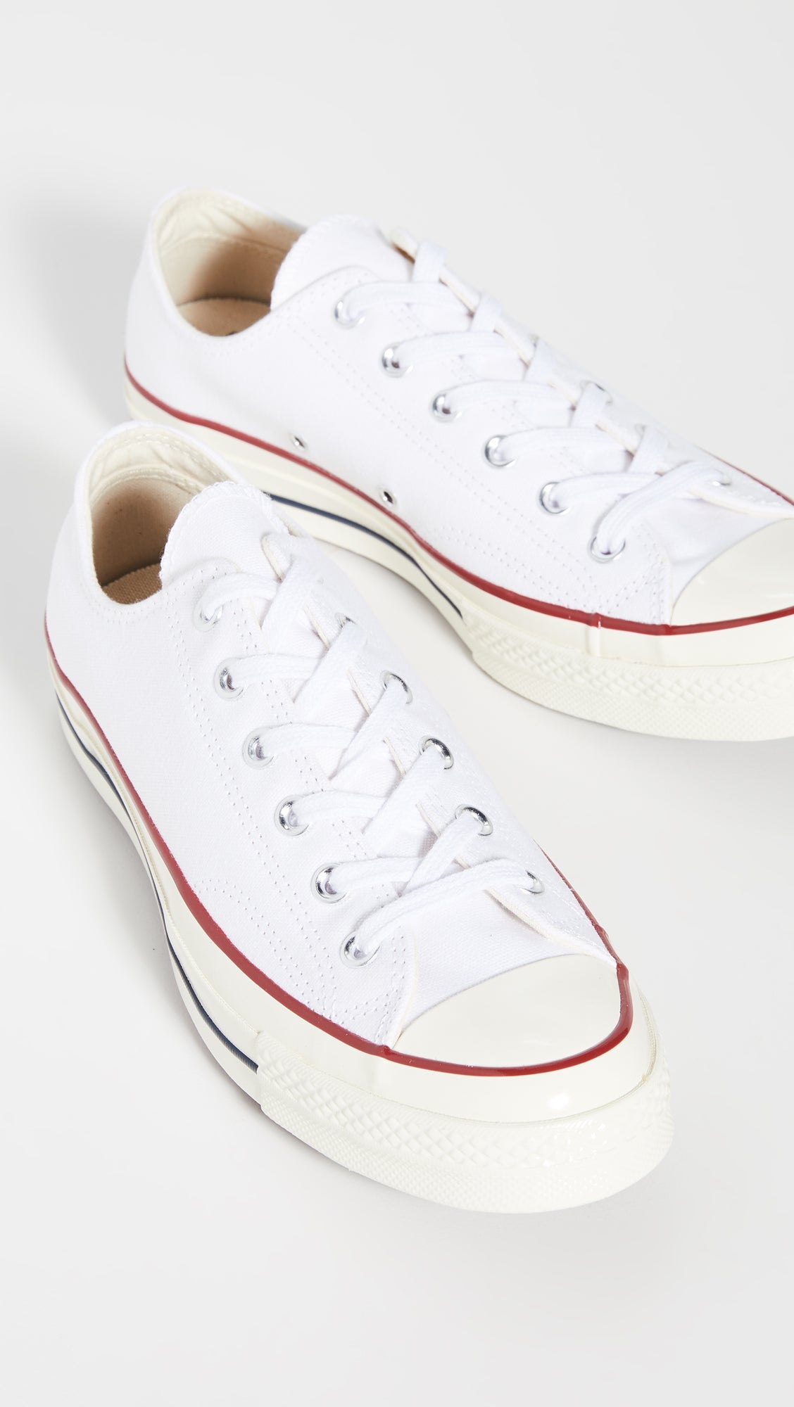 Converse Chuck 70 Low - Top - Unisex White/Garnet/Egret Shoe Deals Outlet
