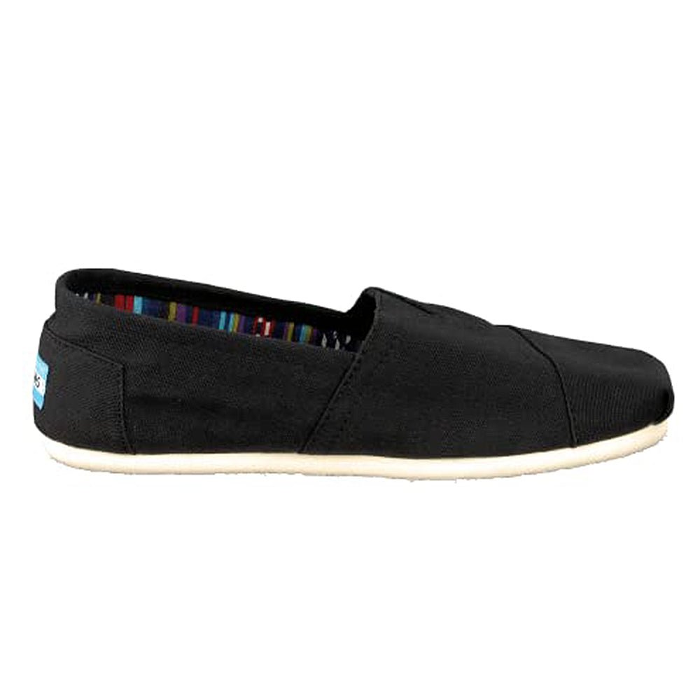TOMS Classic Canvas - Men's Black White Shoe Deals Outlet