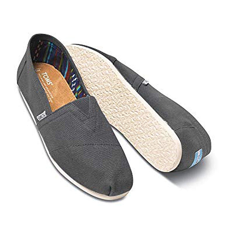 TOMS Classic Canvas - Men's Dark Grey Shoe Deals Outlet