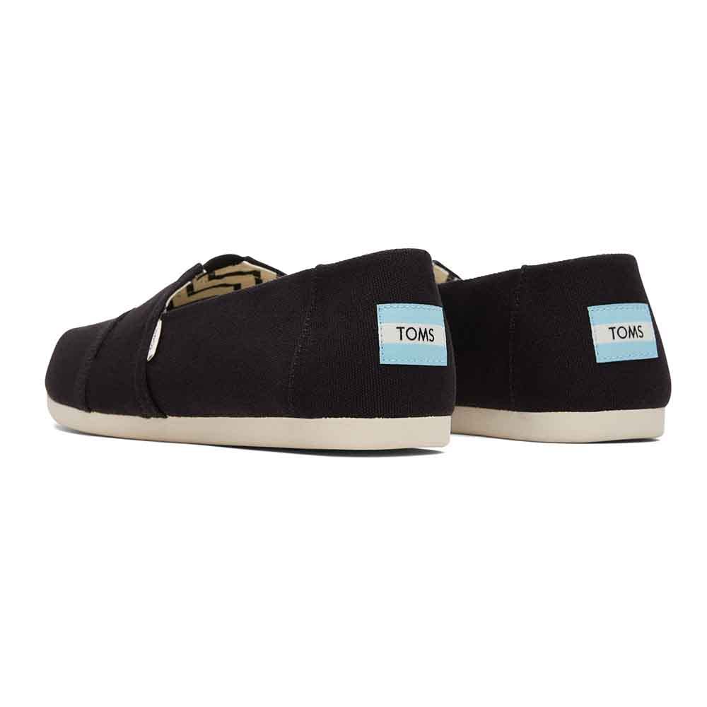 TOMS Classic Canvas - Men's Black Recycled Cotton Canvas Shoe Deals Outlet