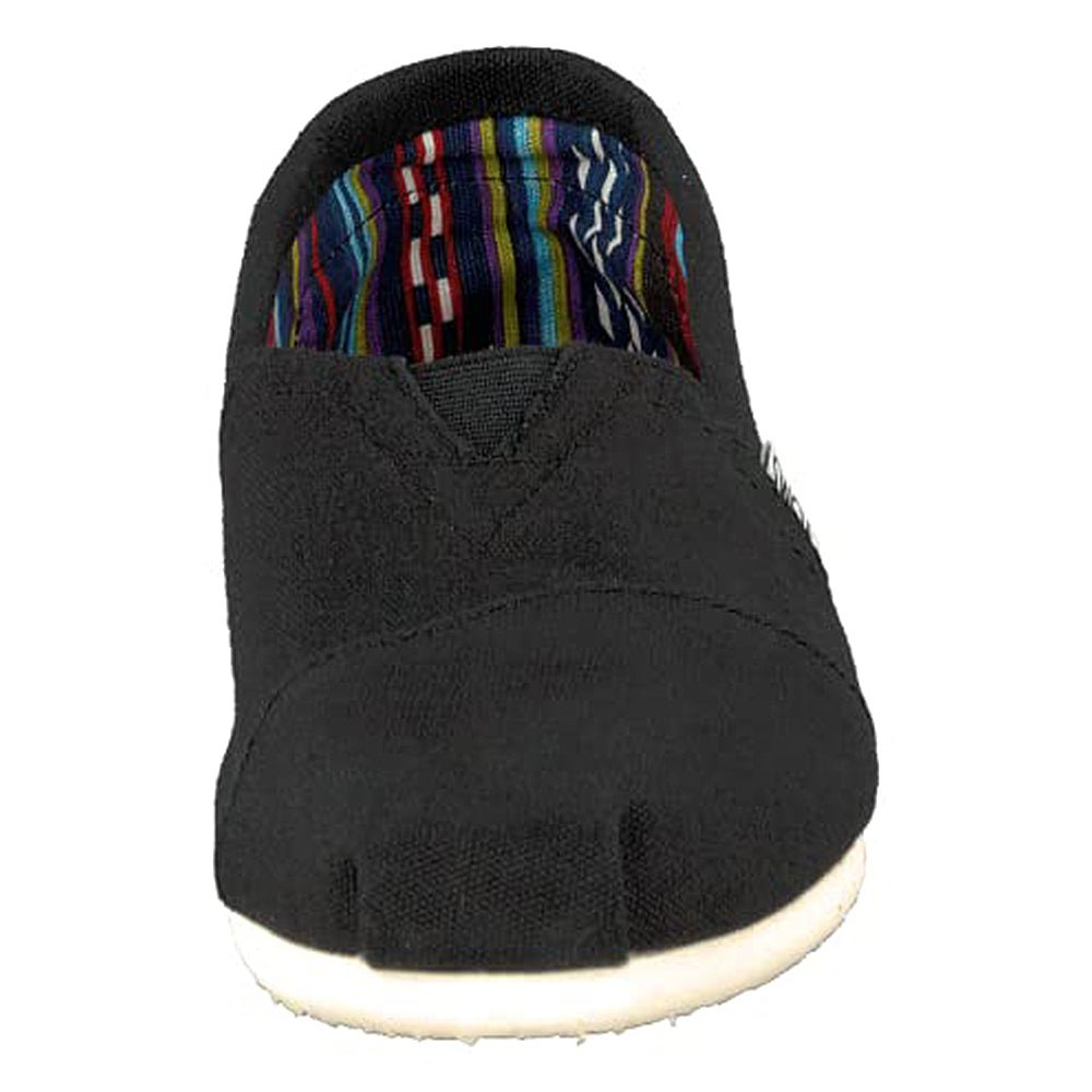 TOMS Classic Canvas - Men's Black White Shoe Deals Outlet