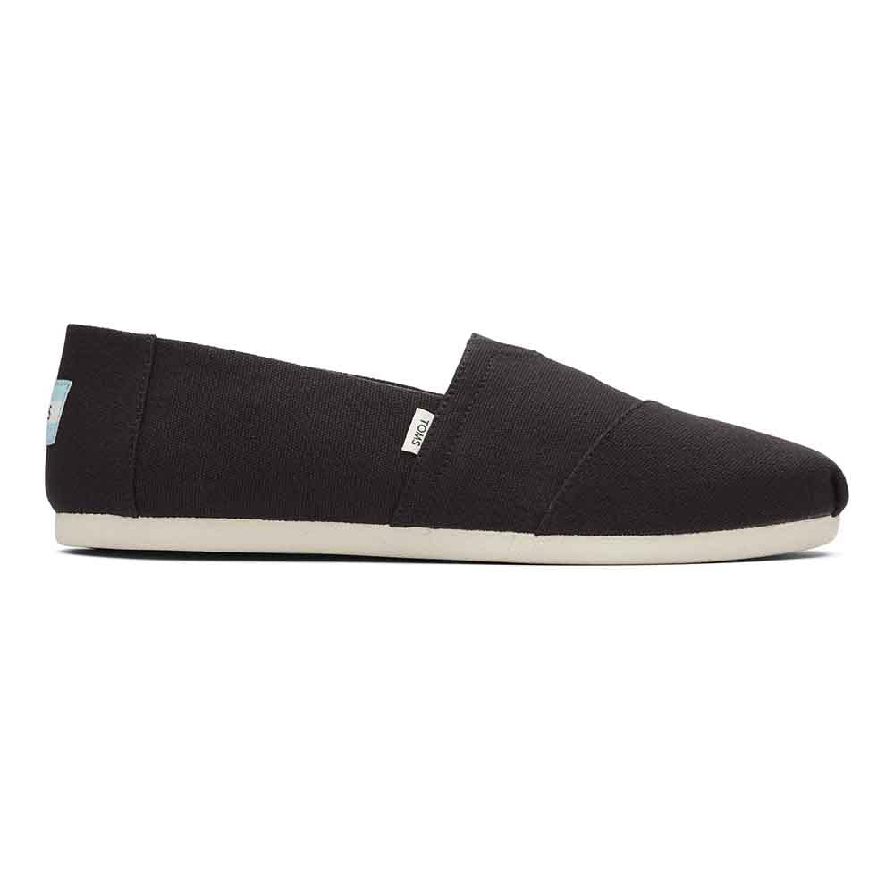 TOMS Classic Canvas - Men's Black Recycled Cotton Canvas Shoe Deals Outlet