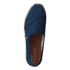 TOMS Classic Canvas - Women's Navy Washed Canvas Rope Sole Shoe Deals Outlet