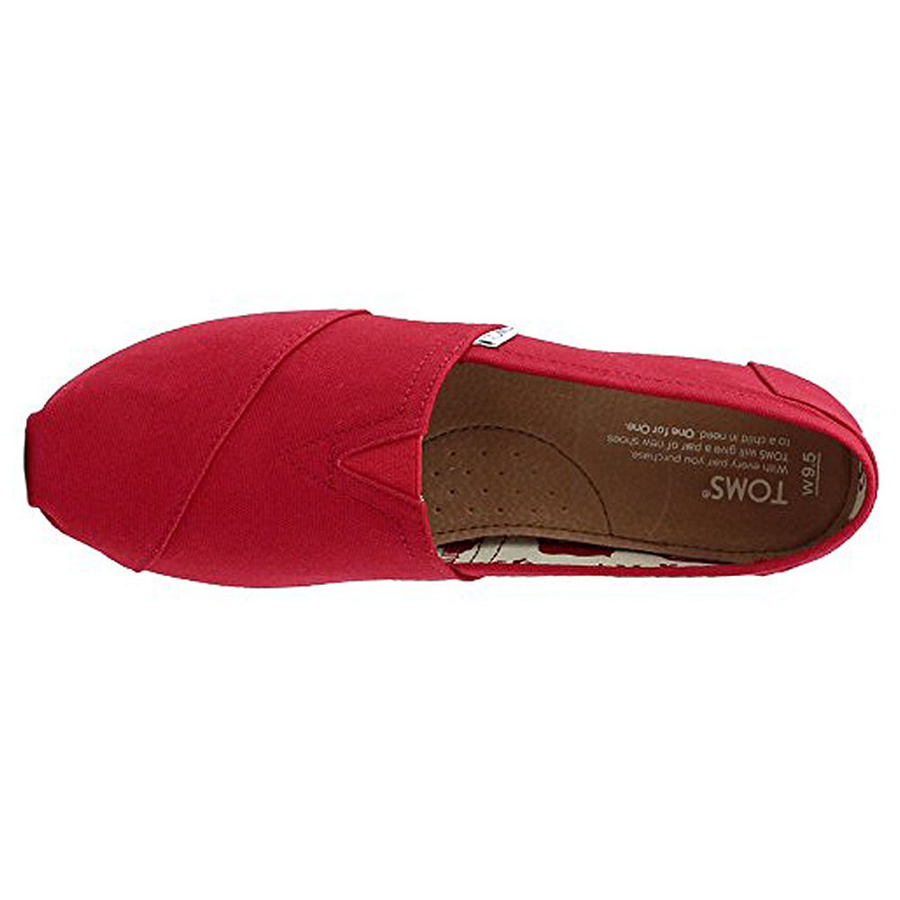 TOMS Classic Canvas - Women's Red Canvas Shoe Deals Outlet