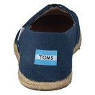 TOMS Classic Canvas - Women's Navy Washed Canvas Rope Sole Shoe Deals Outlet