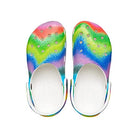 Crocs Classic Clog - Unisex White/Multi Spray Dye Shoe Deals Outlet