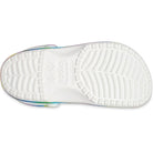 Crocs Classic Clog - Unisex White/Multi Spray Dye Shoe Deals Outlet