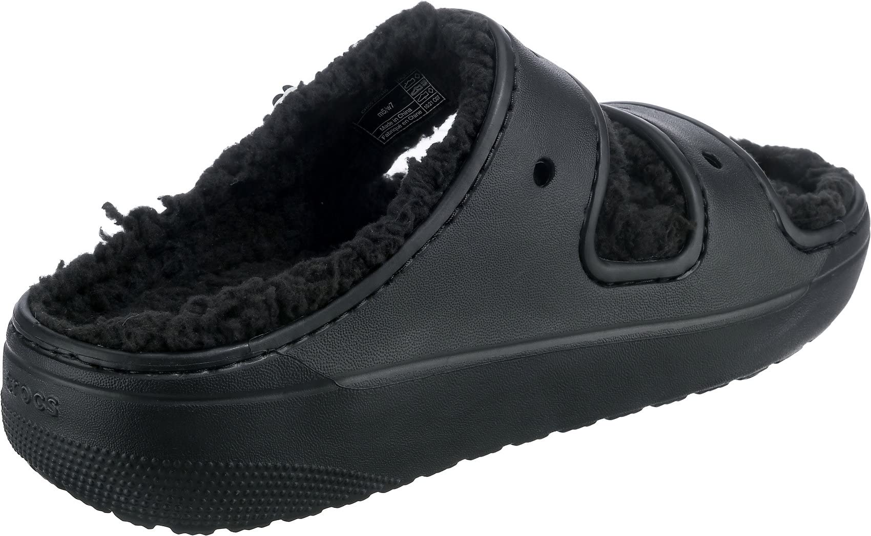 Crocs Classic Cozzzy Sandal - Men's Black Shoe Deals Outlet