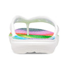 Crocs Classic Flip Flops - Unisex White/Multi Shoe Deals Outlet