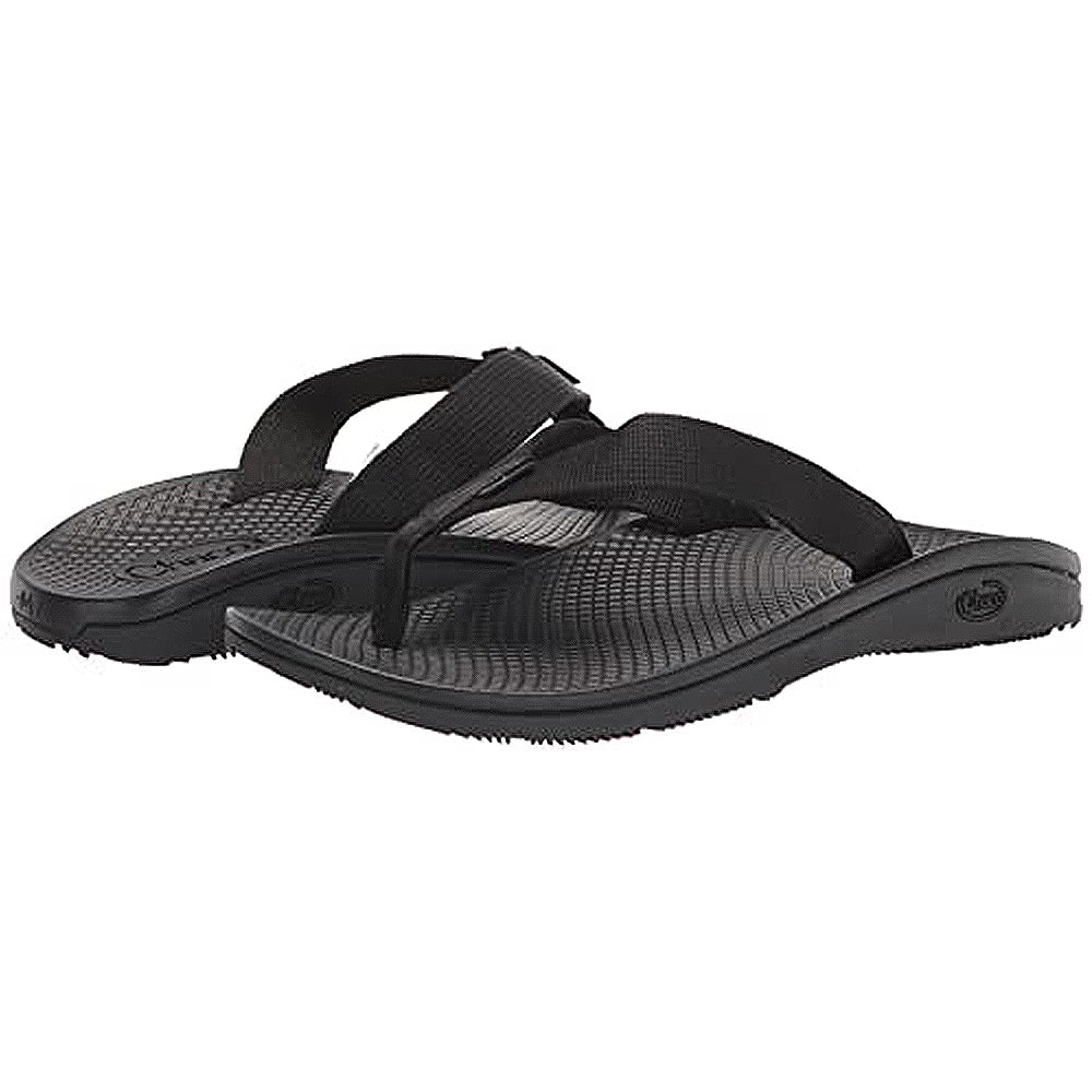 Chaco Classic Flip - Men's Solid Black Shoe Deals Outlet