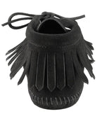 Minnetonka Classic Fringe Softsole Boot - Women's Softsole Black Shoe Deals Outlet