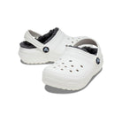 Crocs Classic Lined Clog - Kids White/Grey Shoe Deals Outlet