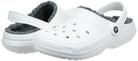 Crocs Classic Lined Clog - Men's White/Grey Shoe Deals Outlet