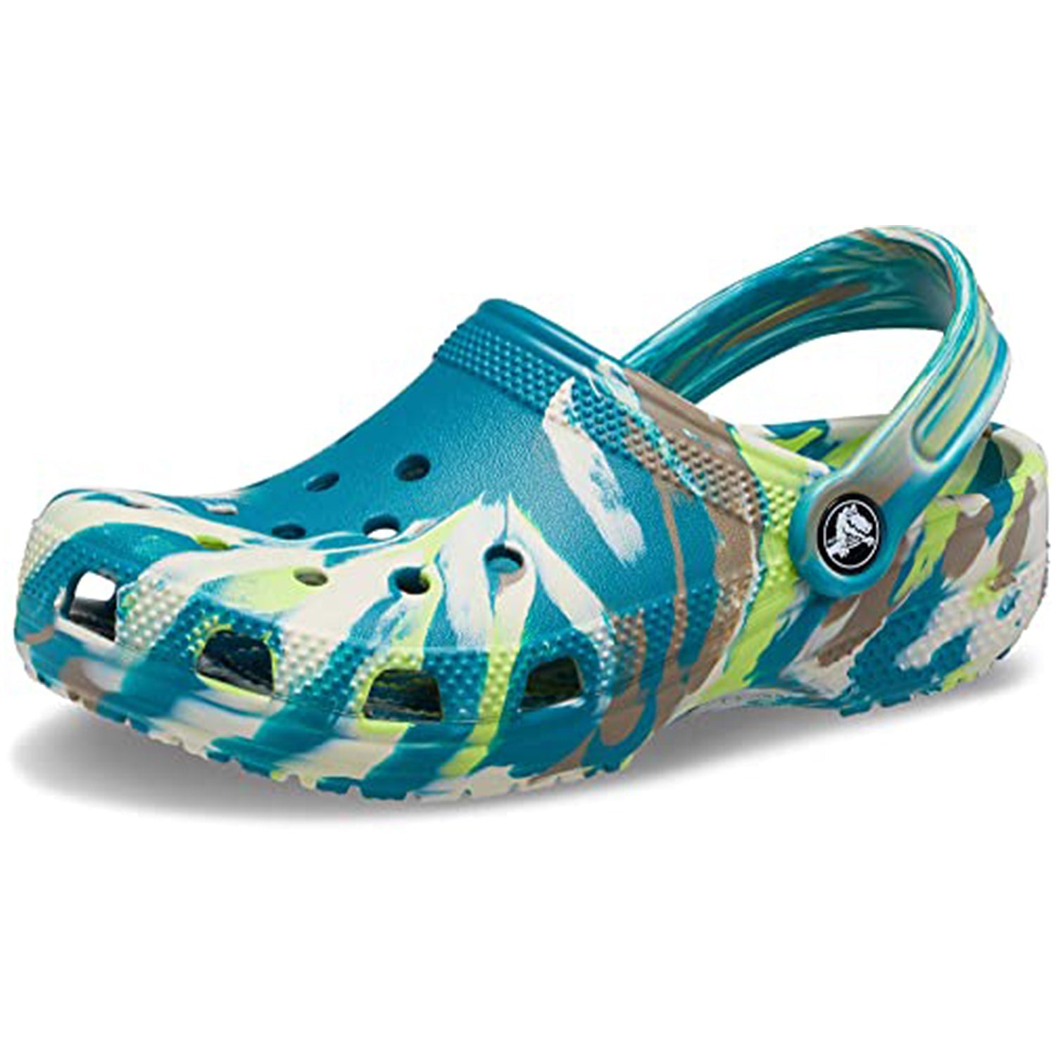 Crocs Classic Marbled Clog - Kids Limeade/Multi Shoe Deals Outlet