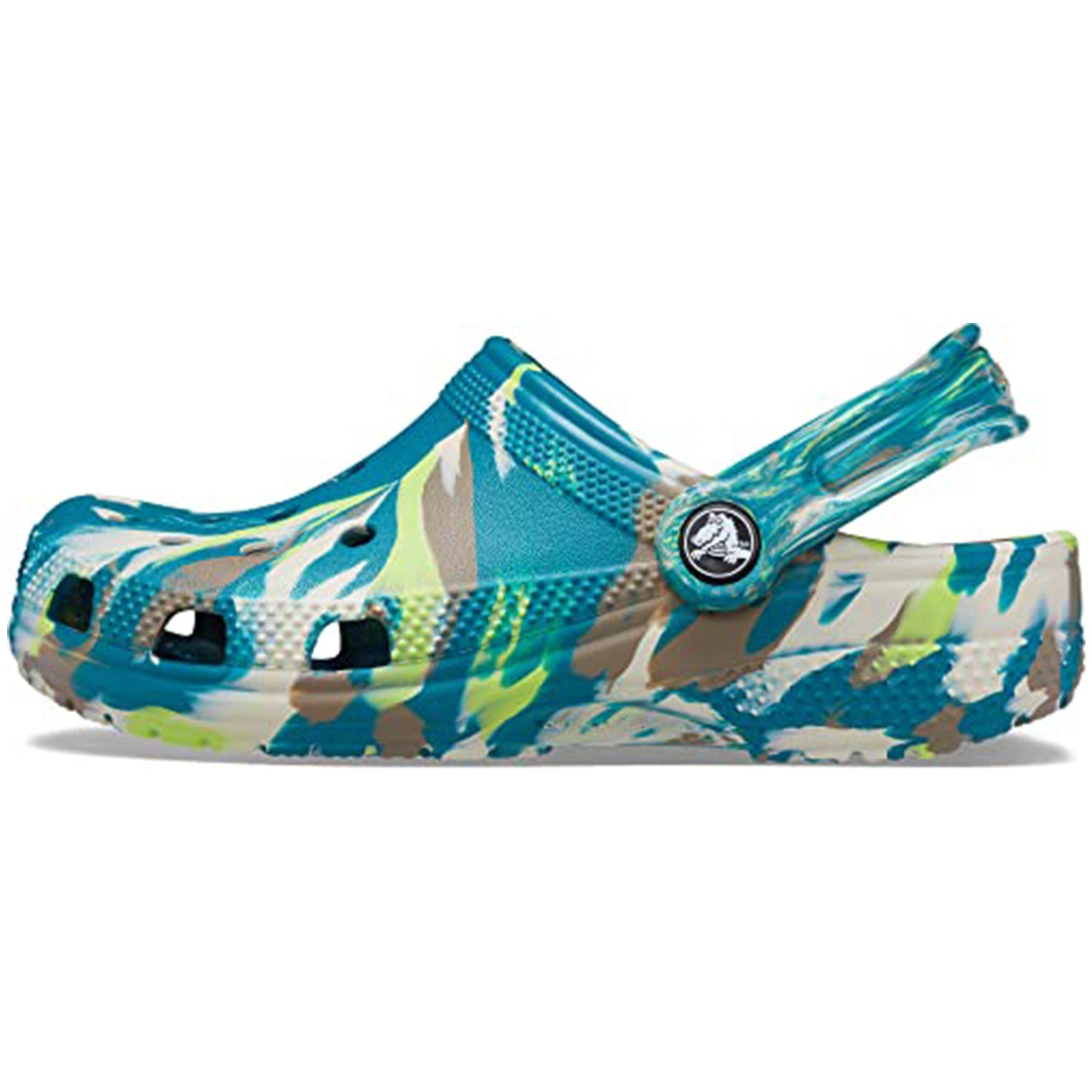 Crocs Classic Marbled Clog - Kids Limeade/Multi Shoe Deals Outlet