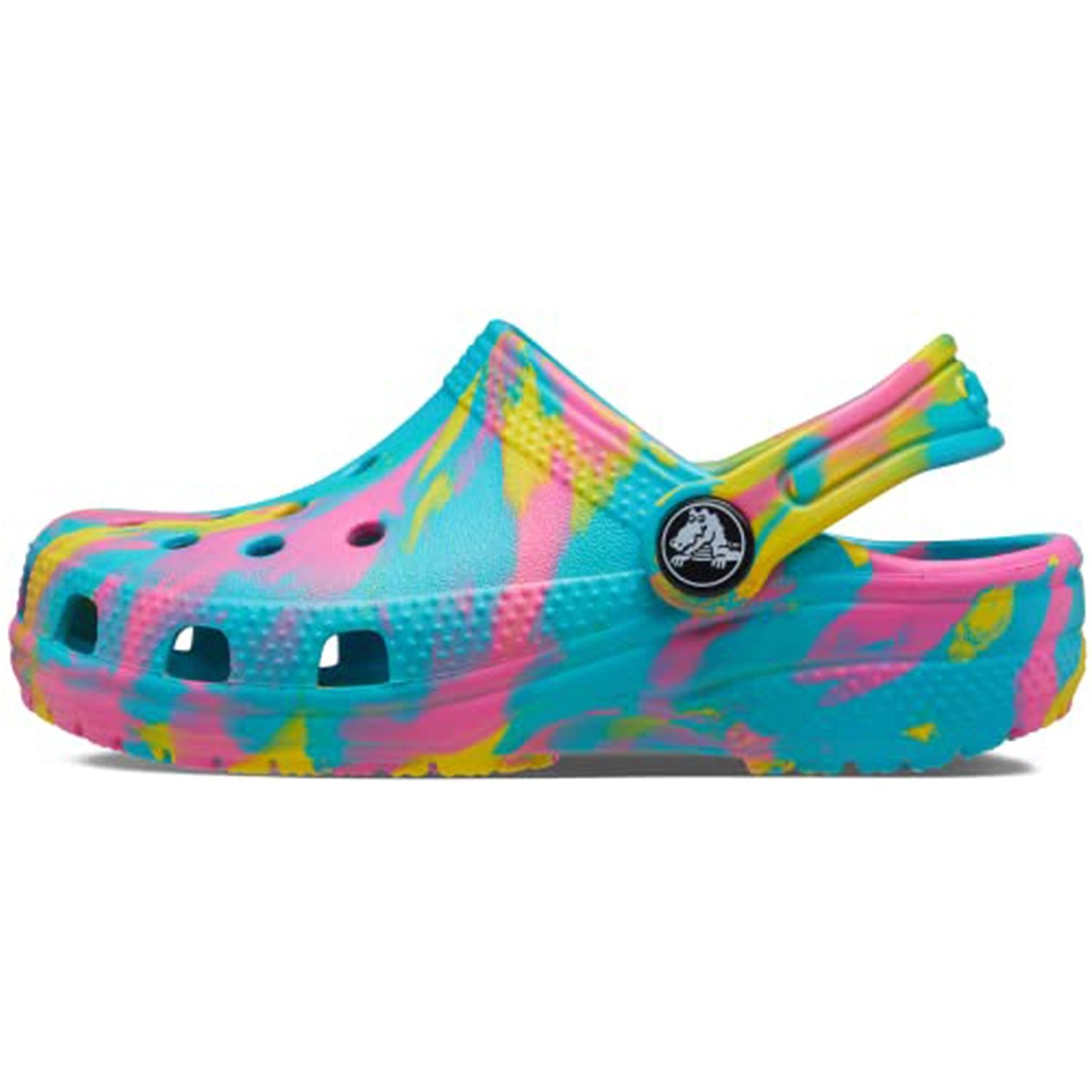 Crocs Classic Marbled Clog - Kids Rainbow Tie Dye Shoe Deals Outlet