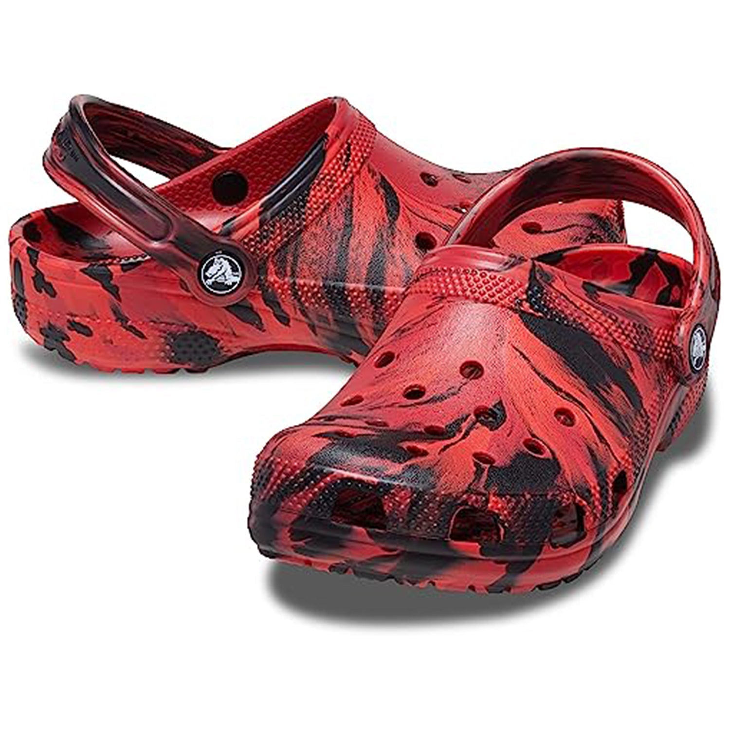 Crocs Classic Marbled Clog - Kids Pepper/Black Shoe Deals Outlet