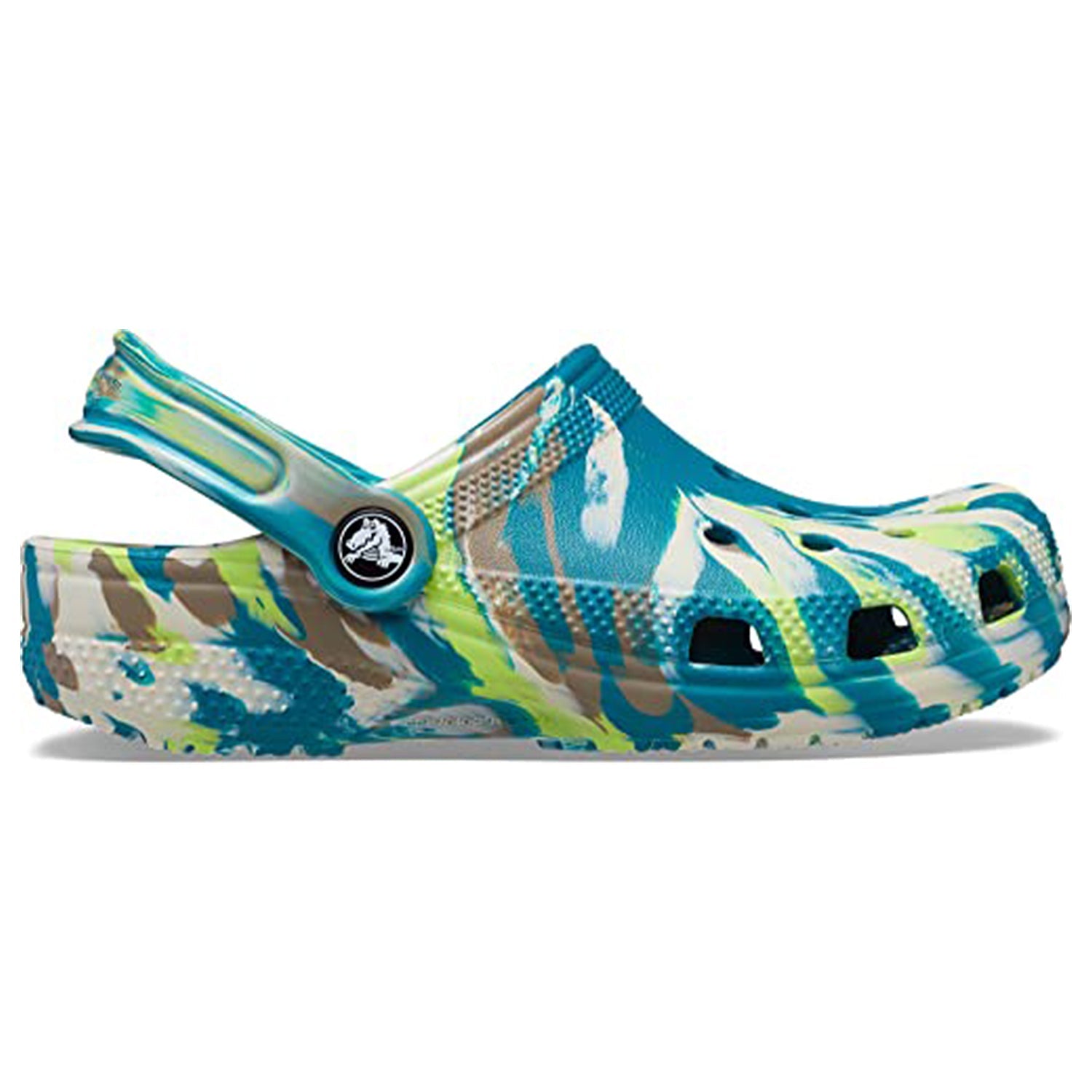 Crocs Classic Marbled Clog - Kids Limeade/Multi Shoe Deals Outlet