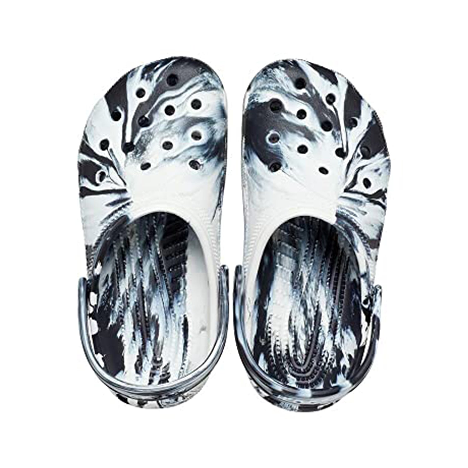 Crocs Classic Marbled Clog - Kids Black/White Shoe Deals Outlet