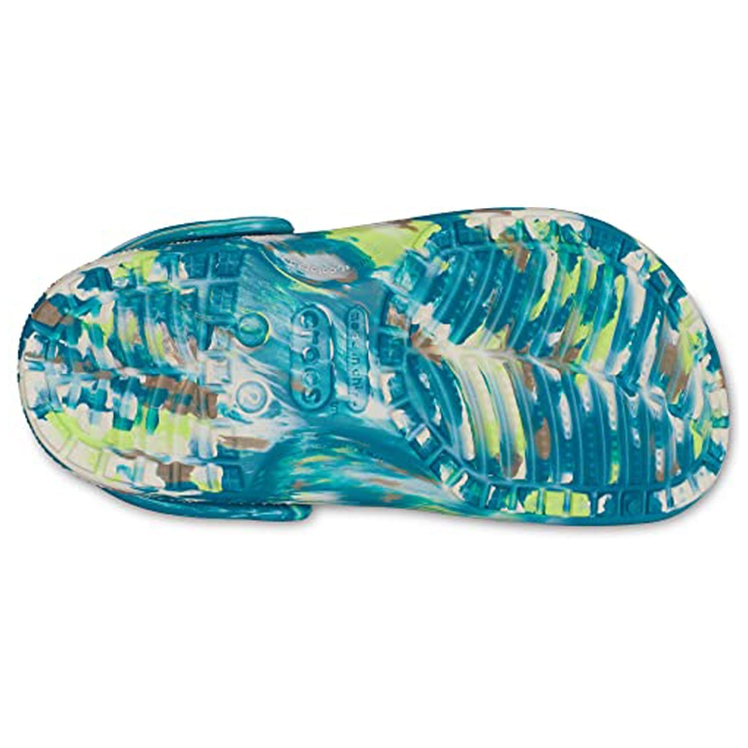 Crocs Classic Marbled Clog - Kids Limeade/Multi Shoe Deals Outlet