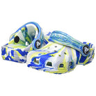Crocs Classic Marbled Clog - Kids White/Bright Cobalt Shoe Deals Outlet