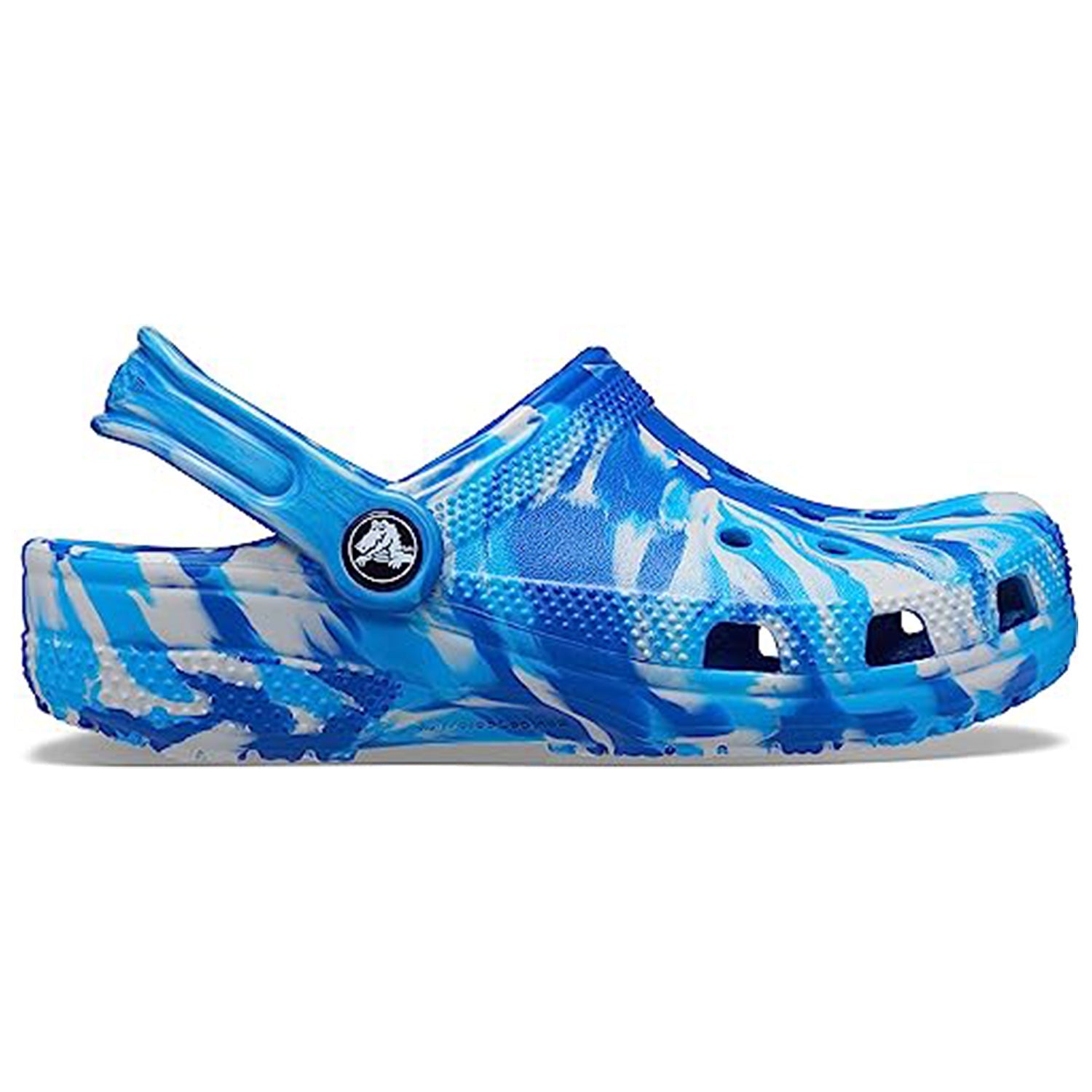 Crocs Classic Marbled Clog - Kids Blue Bolt/Multi Shoe Deals Outlet
