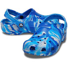 Crocs Classic Marbled Clog - Kids Blue Bolt/Multi Shoe Deals Outlet