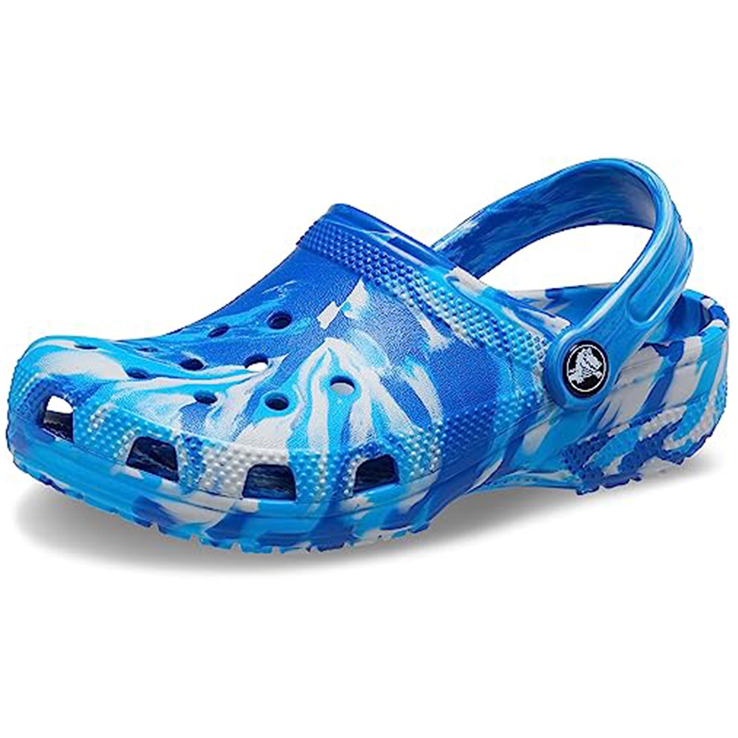 Crocs Classic Marbled Clog - Kids Blue Bolt/Multi Shoe Deals Outlet
