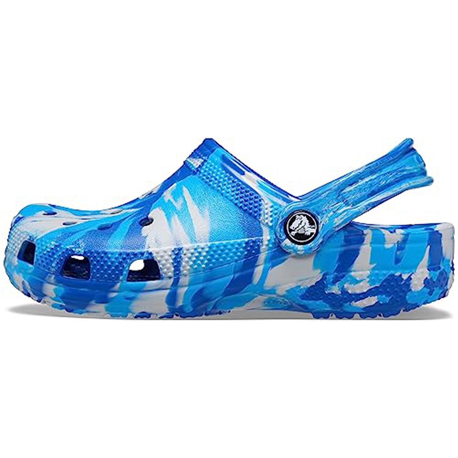 Crocs Classic Marbled Clog - Kids Blue Bolt/Multi Shoe Deals Outlet