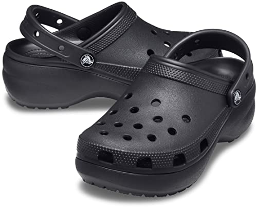 Crocs Classic Platform Clogs - Women's Black Shoe Deals Outlet