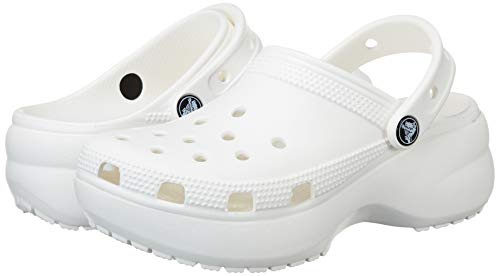 Crocs Classic Platform Clogs - Women's White Shoe Deals Outlet