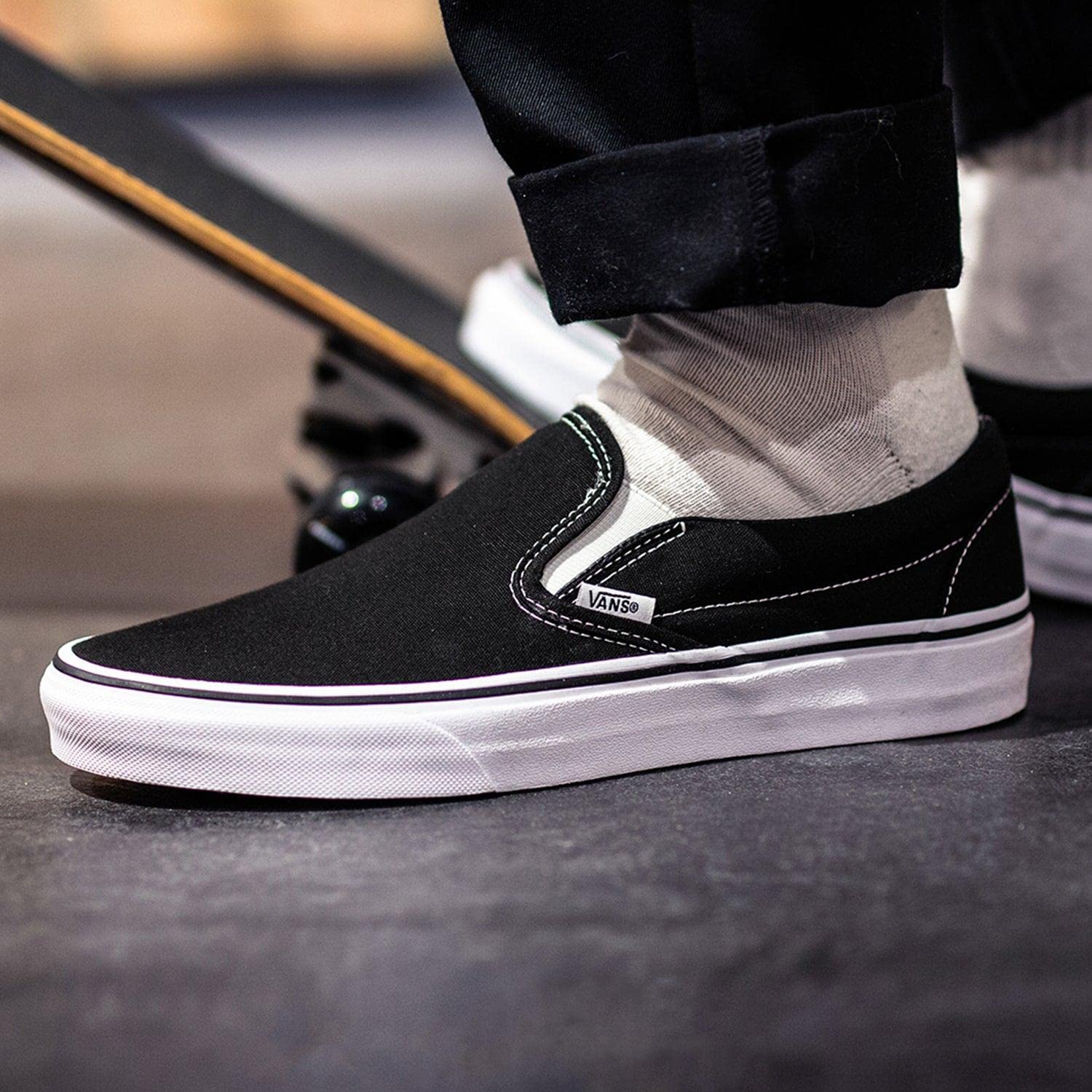 Vans Classic Slip - On - Unisex Black Shoe Deals Outlet