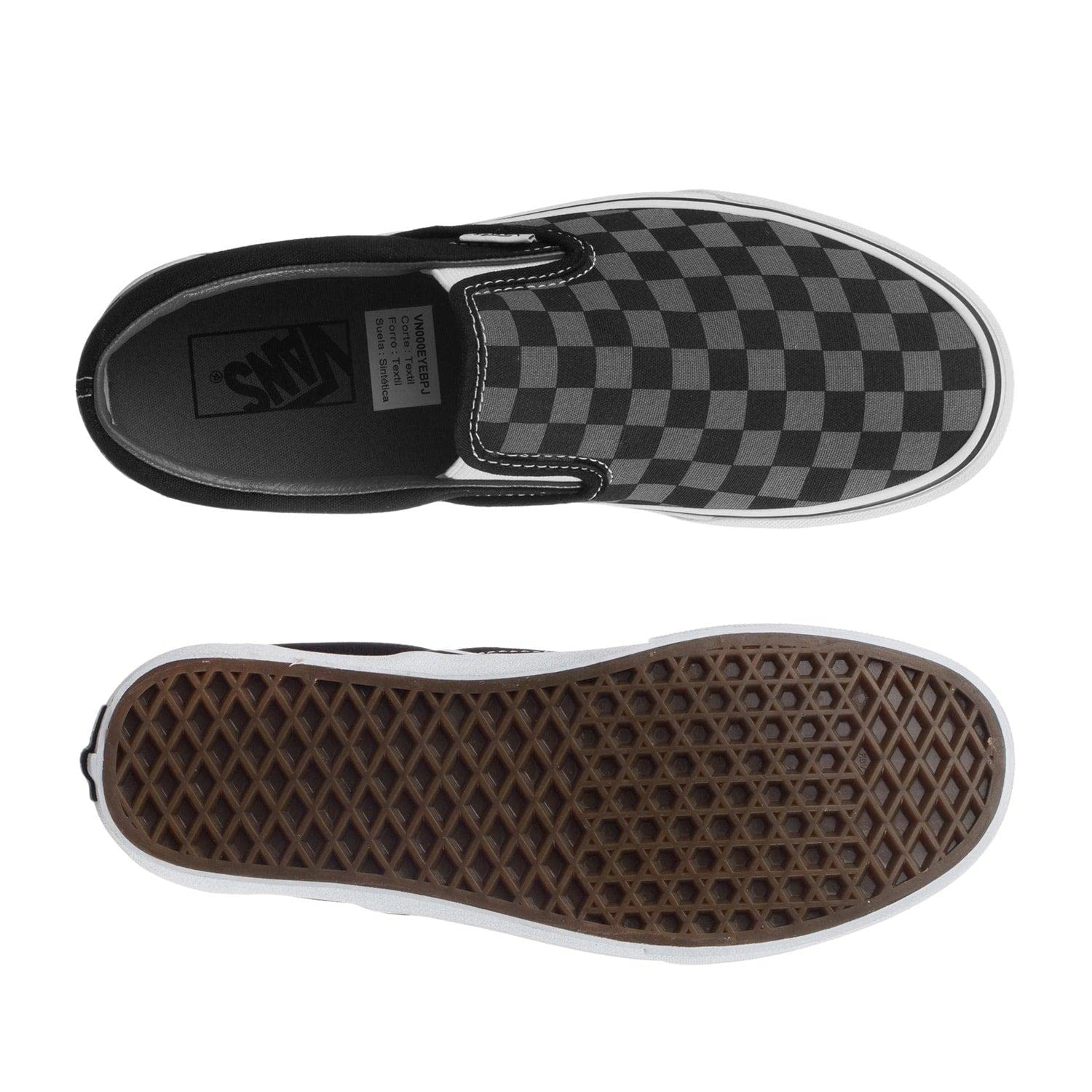 Vans Classic Slip - On - Unisex Black/Pewter Checkerboard Shoe Deals Outlet