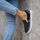 Vans Classic Slip - On - Unisex Black/Pewter Checkerboard Shoe Deals Outlet