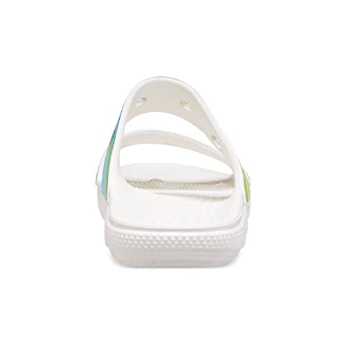Crocs Classic Spray Dye Sandal - Unisex White/Spray Dye Shoe Deals Outlet