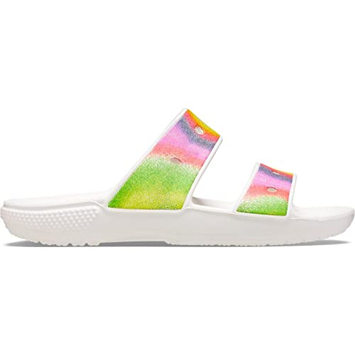 Crocs Classic Spray Dye Sandal - Unisex White/Spray Dye Shoe Deals Outlet
