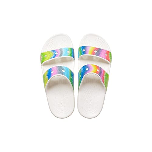Crocs Classic Spray Dye Sandal - Unisex White/Spray Dye Shoe Deals Outlet