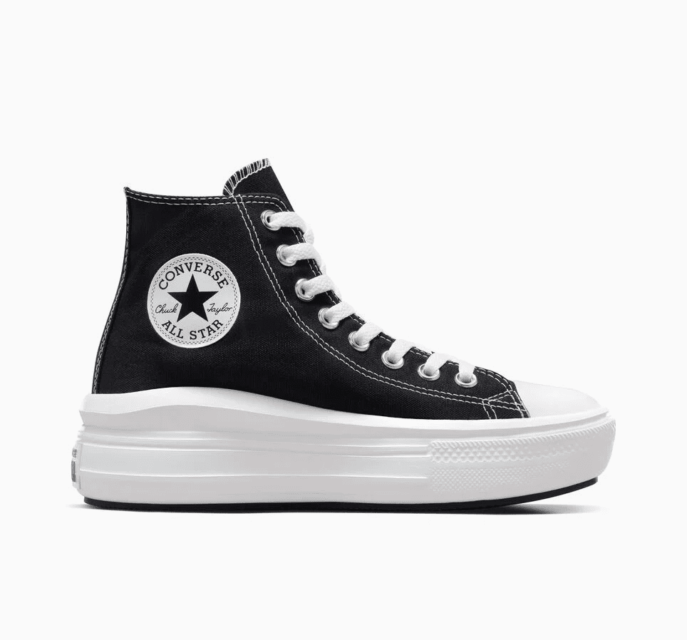 Converse Chuck Taylor All Star Move Platform Black / Natural Ivory / White 8 M 194432299153 Shoe Deals Outlet