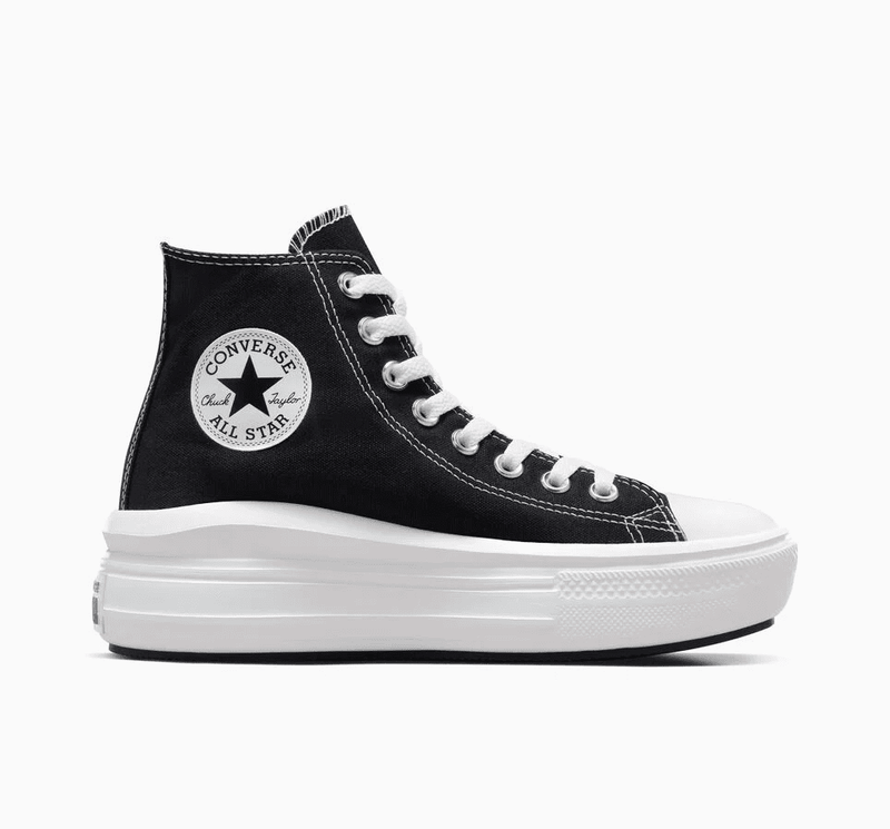Converse Chuck Taylor All Star Move Platform Black / Natural Ivory / White 8 M 194432299153 Shoe Deals Outlet